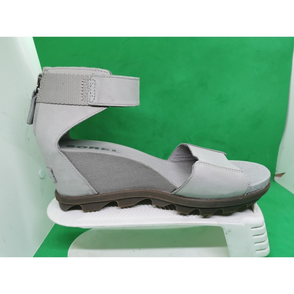 SOREL Women's JOANIE II ANKLE STRAP SANDAL DOVE Wedge Heeled Sandals Size 9.5 - Picture 6 of 16